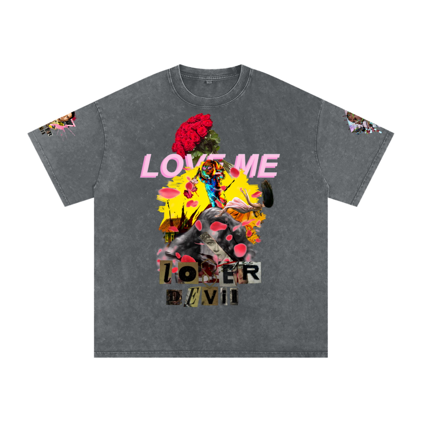 Snow Washed Oversized Cotton T-Shirt