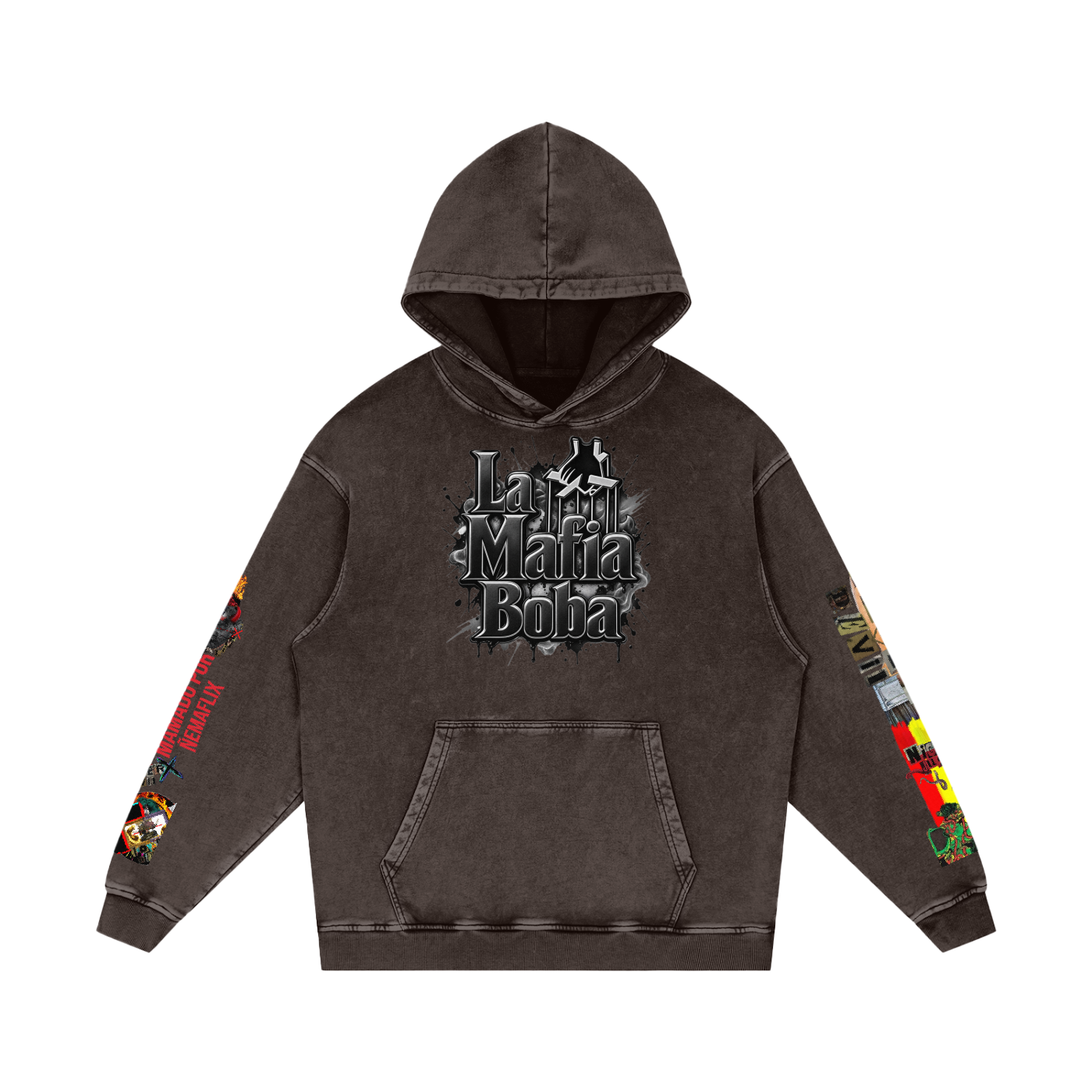 Snow Washed Loose Cotton Hoodie