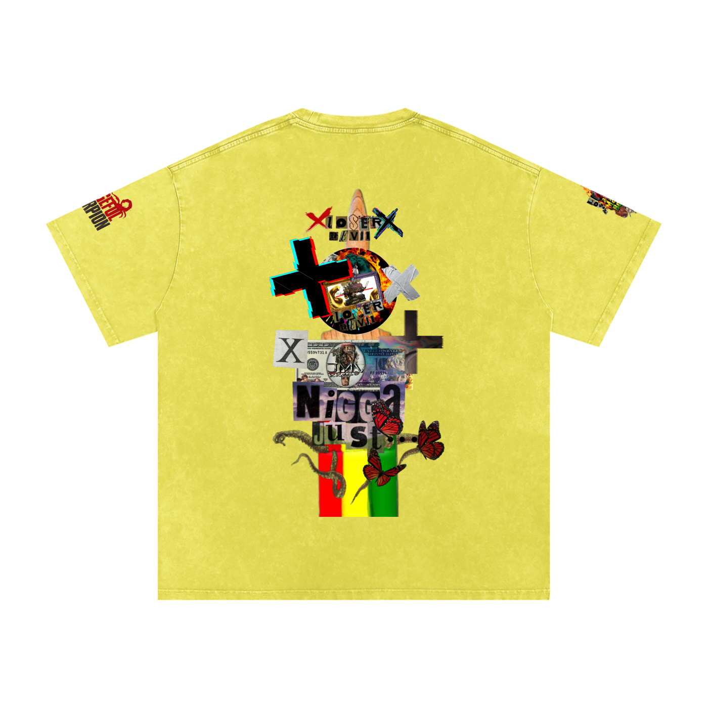 Snow Washed Oversized Cotton T-Shirt