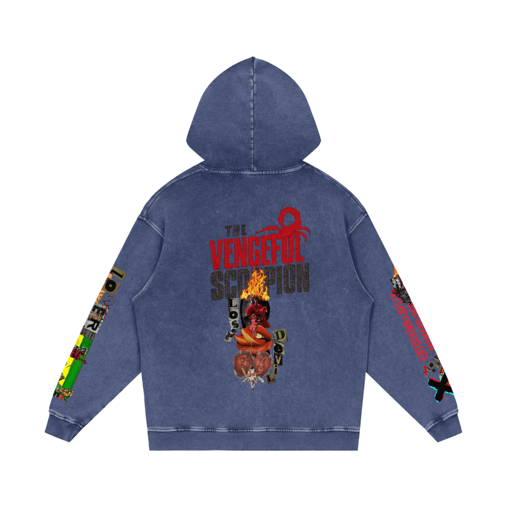 Snow Washed Loose Cotton Hoodie