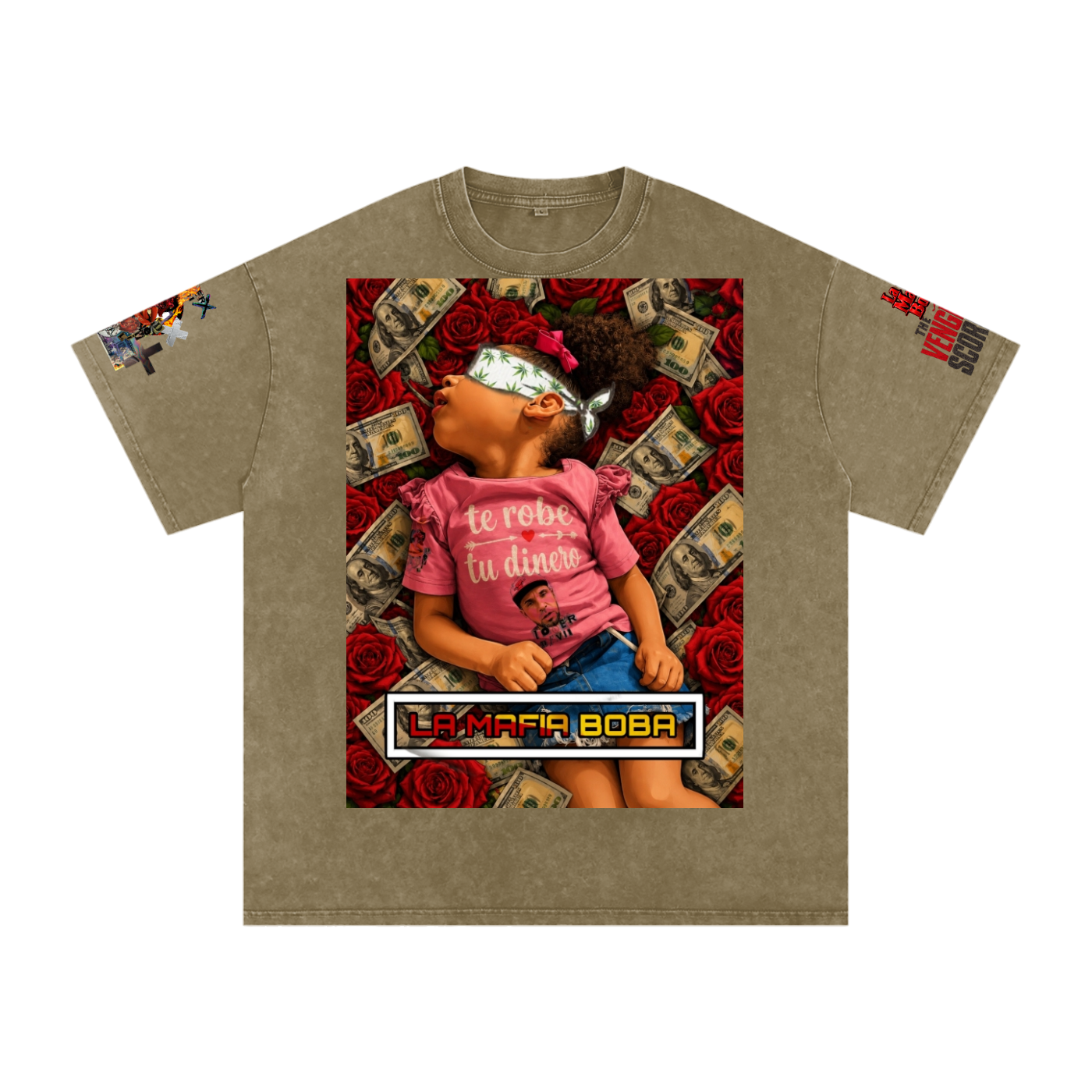 Snow Washed Oversized Cotton T-Shirt