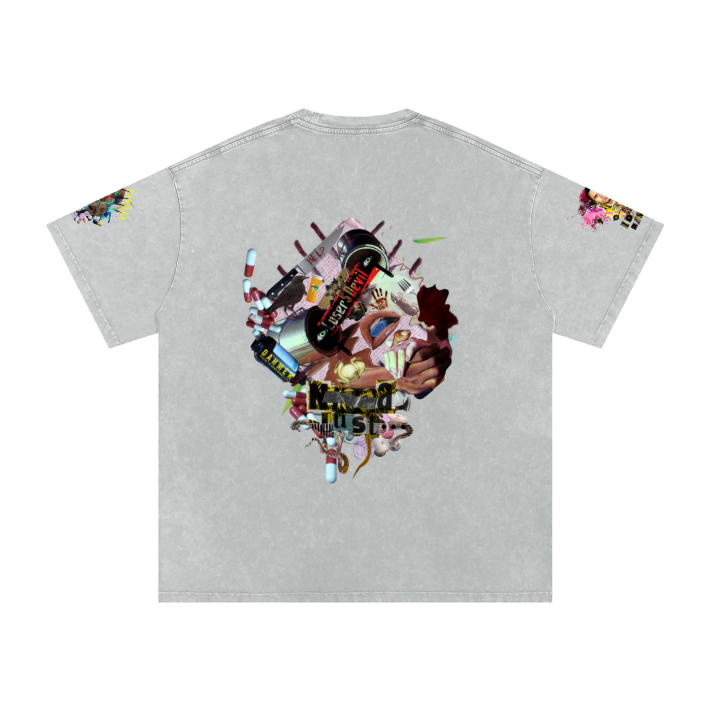 Snow Washed Oversized Cotton T-Shirt