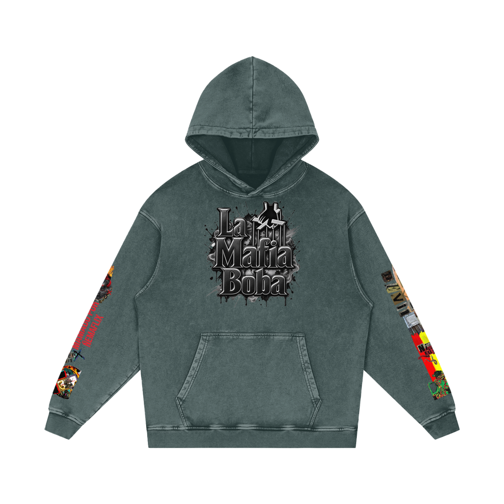 Snow Washed Loose Cotton Hoodie