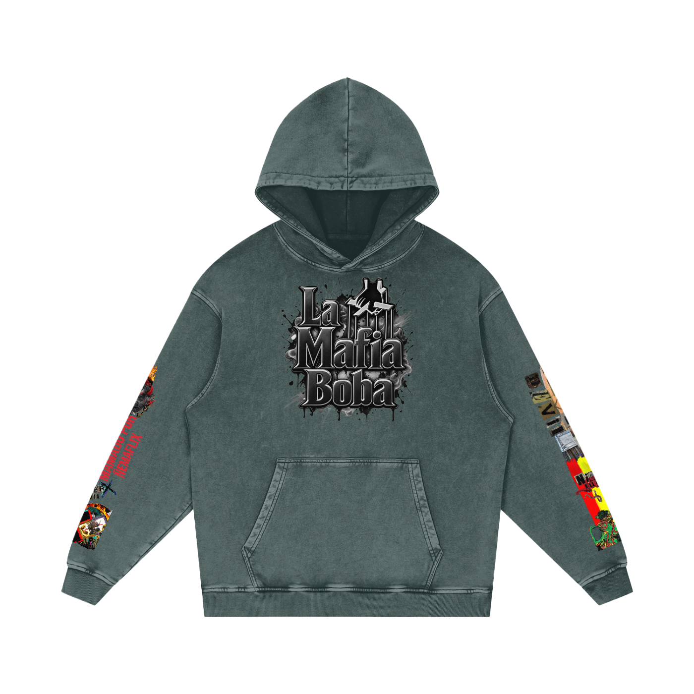 Snow Washed Loose Cotton Hoodie