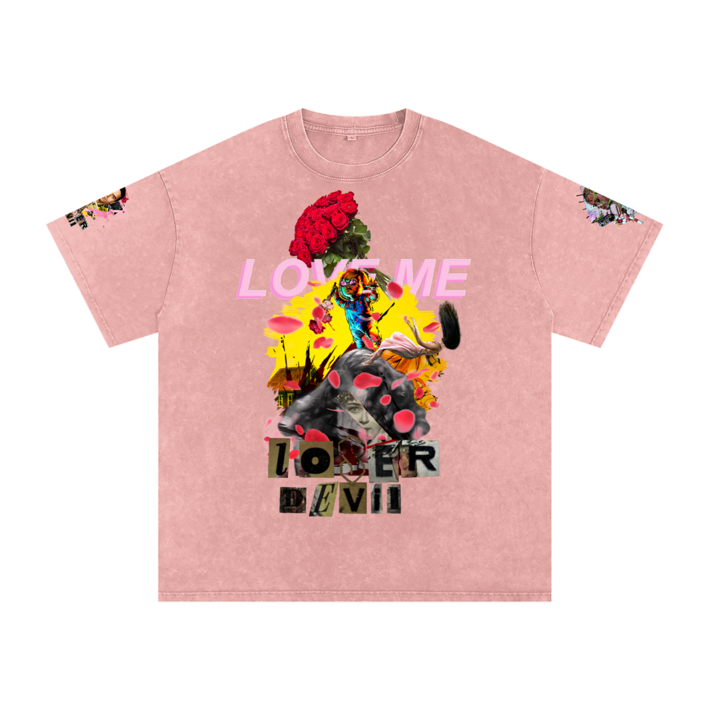 Snow Washed Oversized Cotton T-Shirt