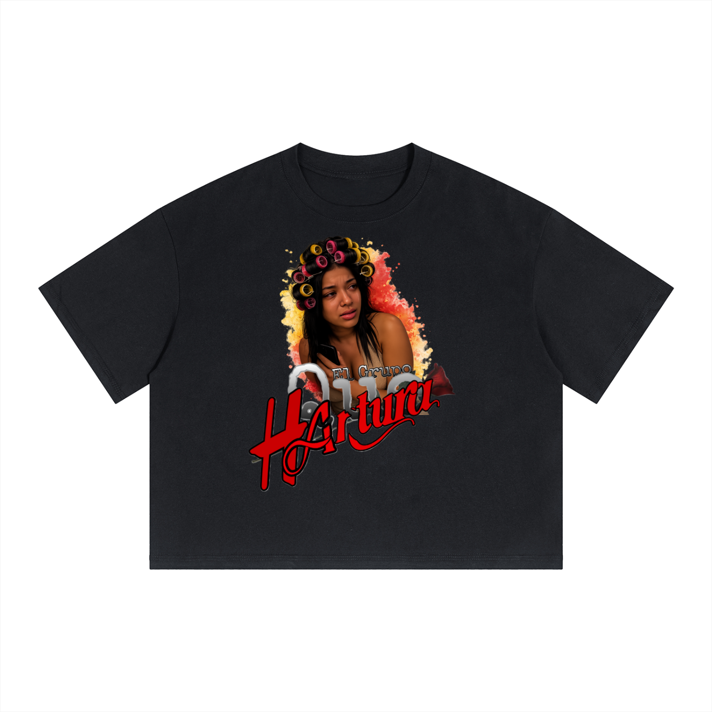 Unisex Boxy Drop Shoulder Crop T-Shirt