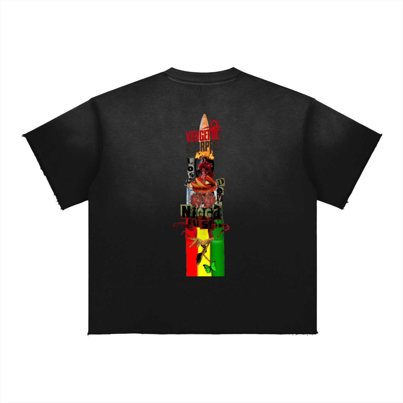 Sun Fade Raw Edge T-Shirt