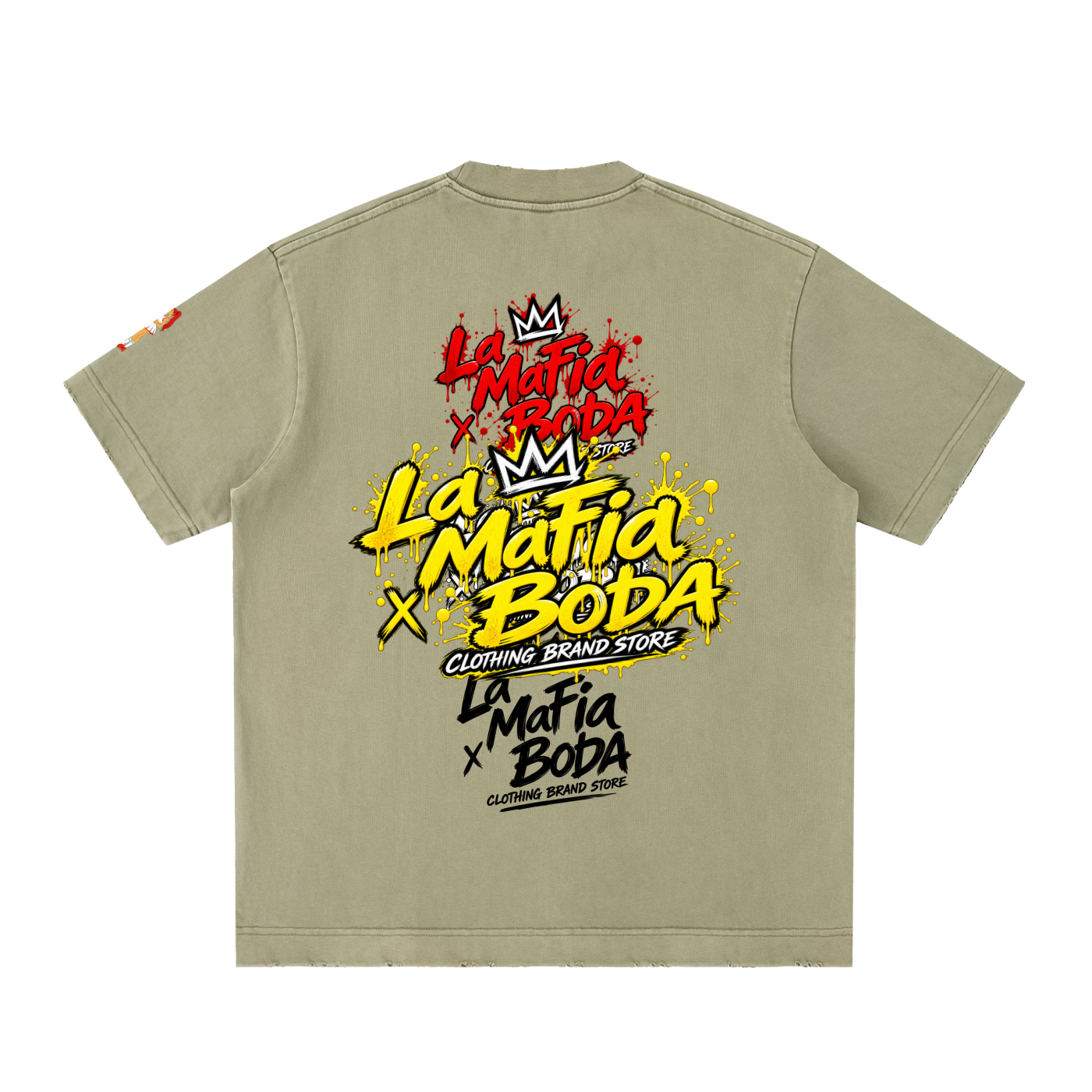 Heavyweight Vintage Washed Frayed T-Shirt