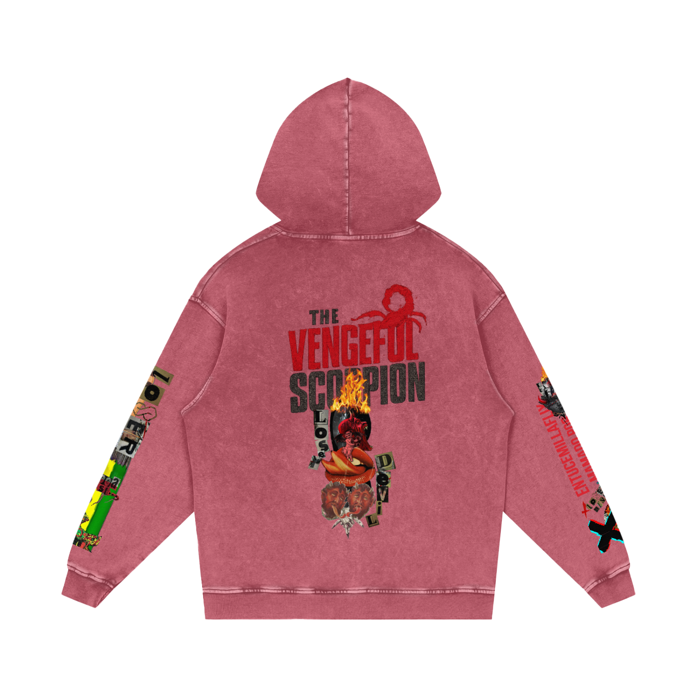 Snow Washed Loose Cotton Hoodie