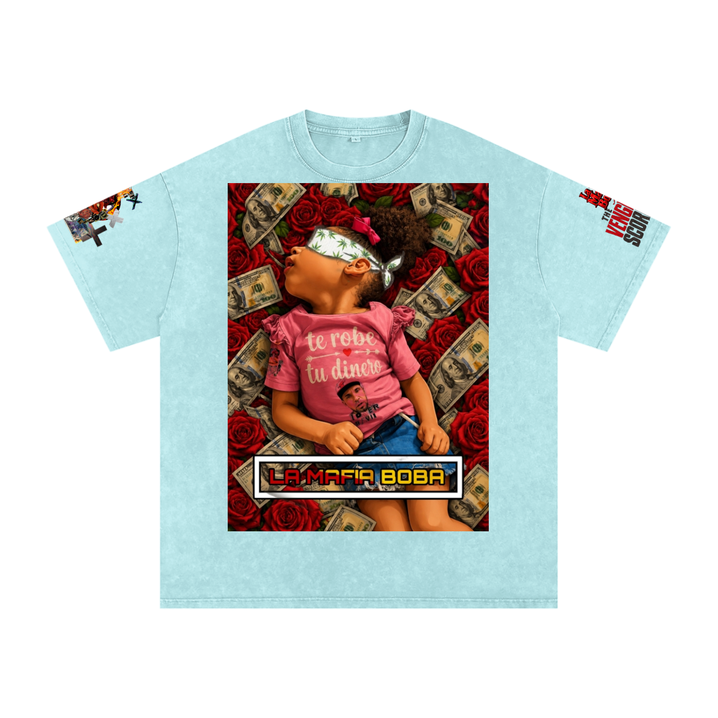 Snow Washed Oversized Cotton T-Shirt