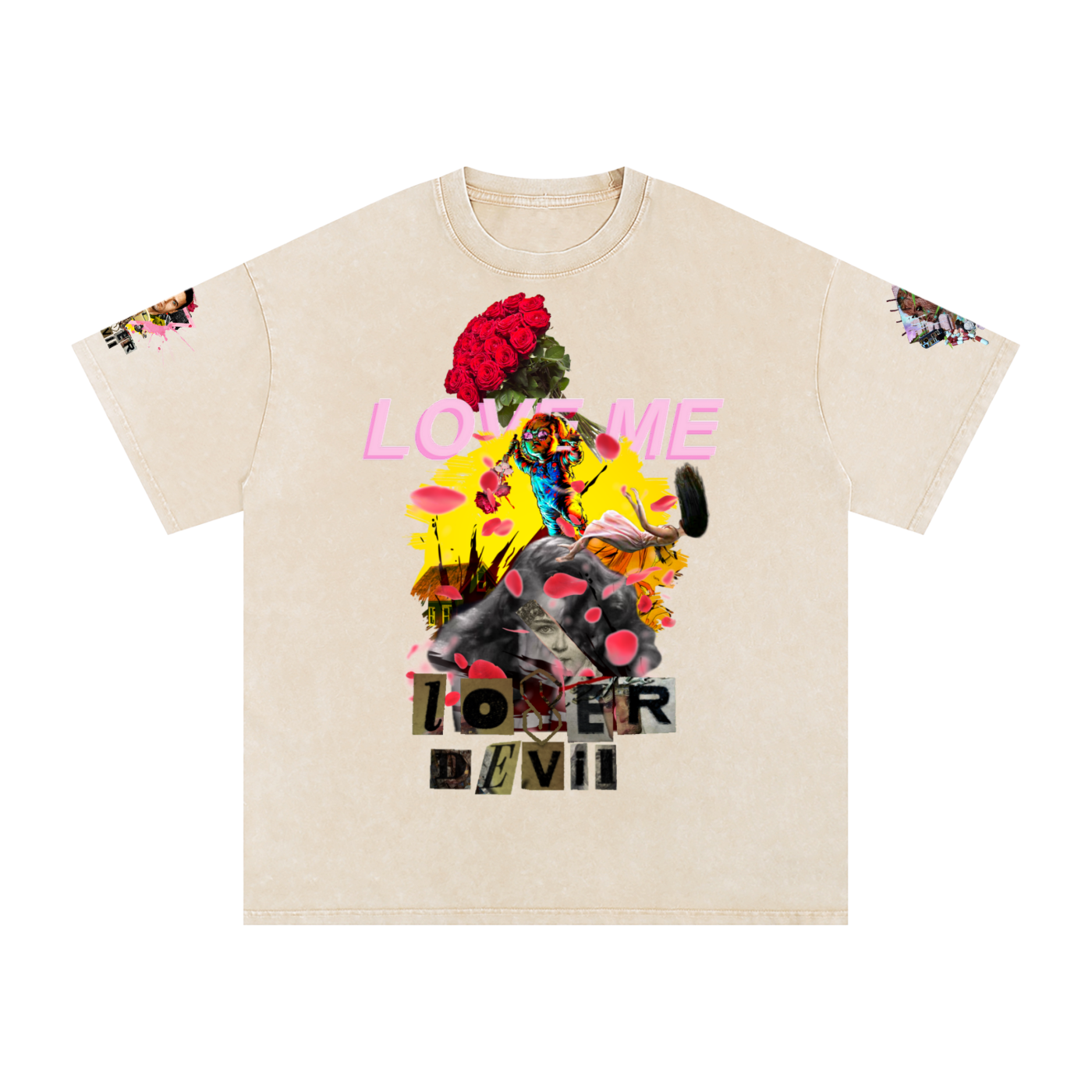 Snow Washed Oversized Cotton T-Shirt