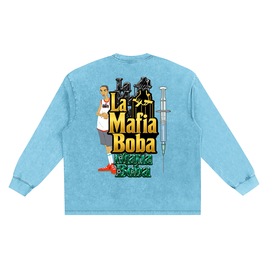 Snow Washed Frayed Edge T-Shirt