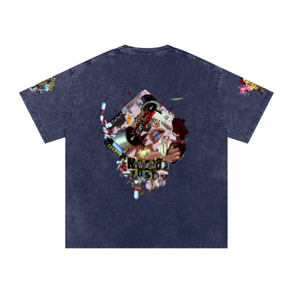 Snow Washed Oversized Cotton T-Shirt