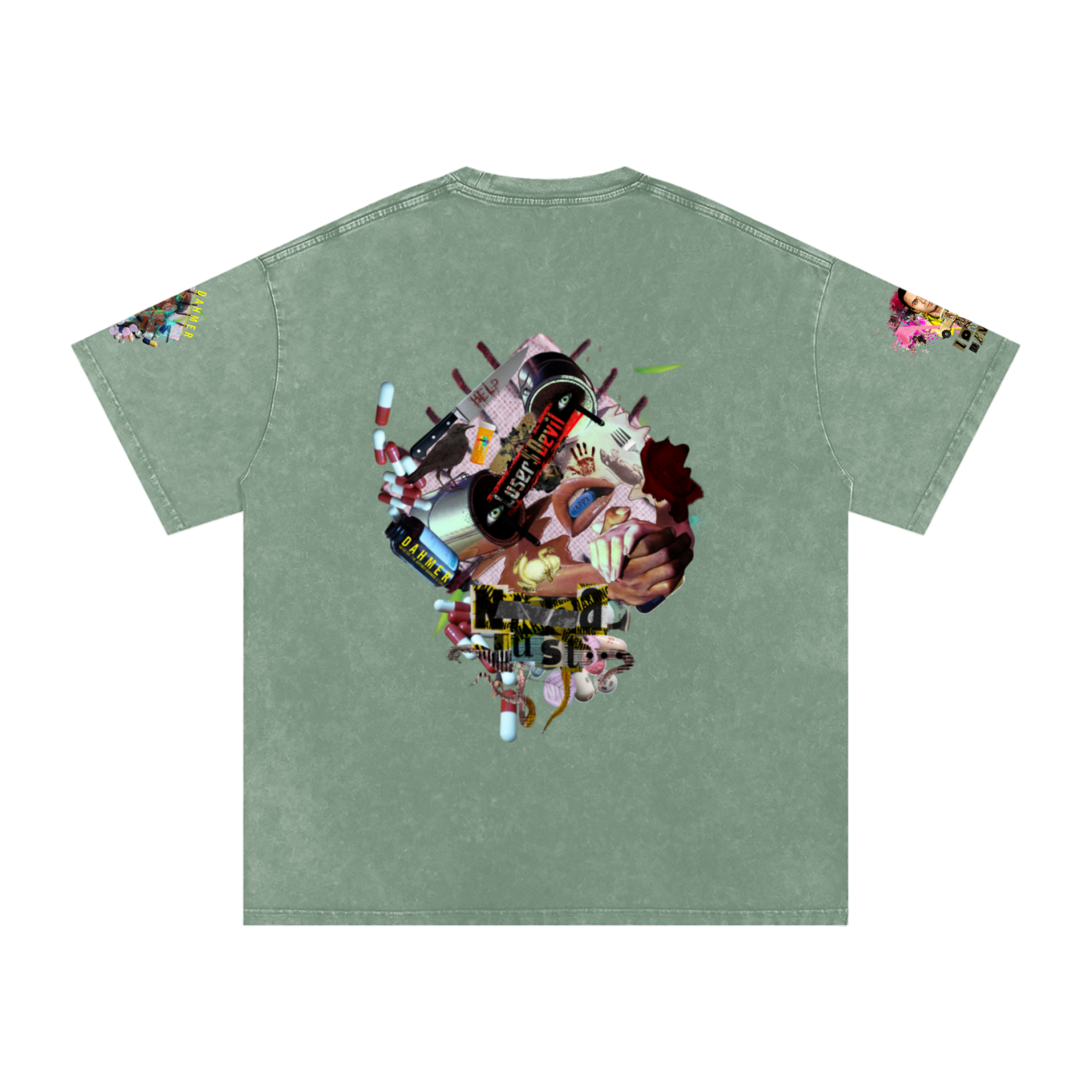 Snow Washed Oversized Cotton T-Shirt