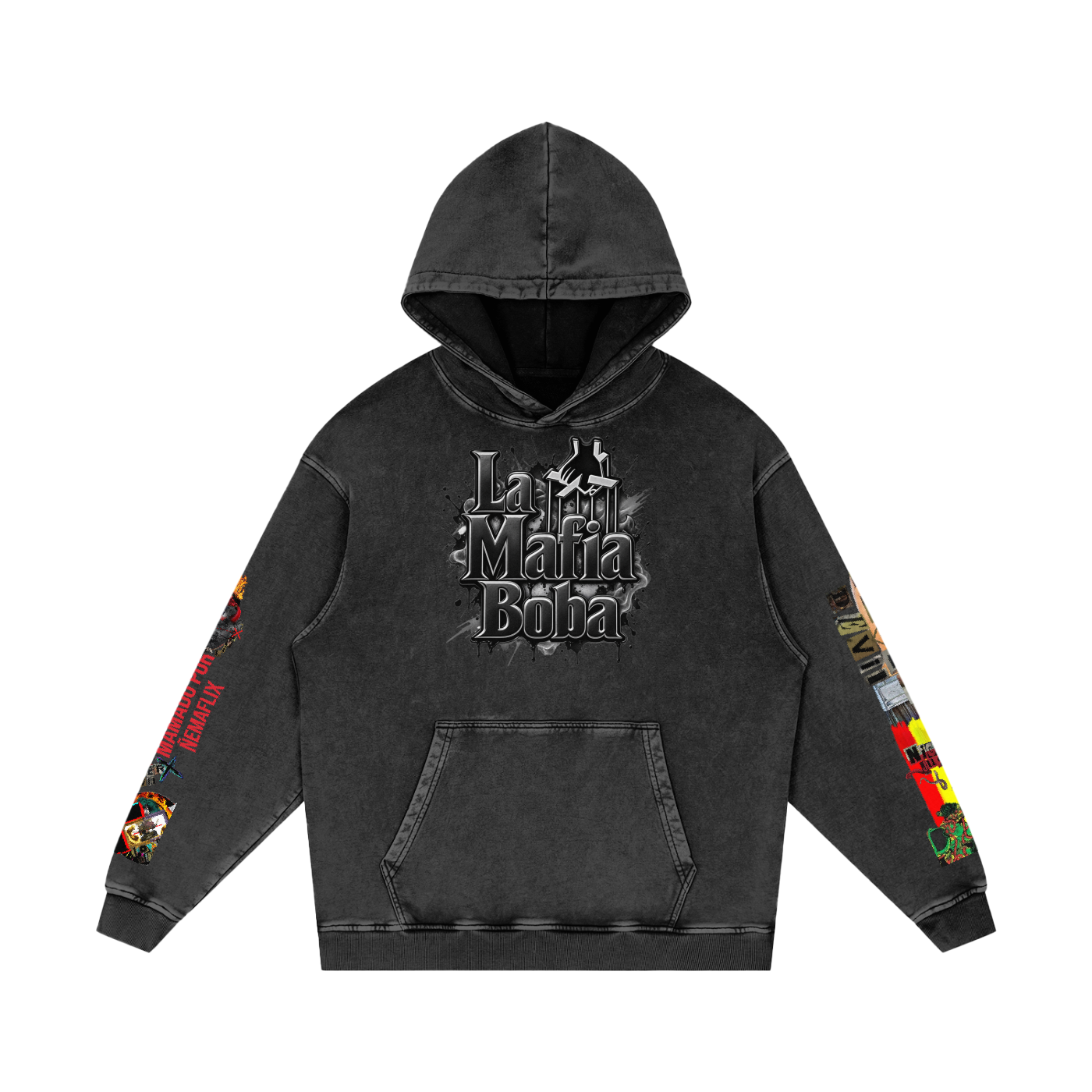 Snow Washed Loose Cotton Hoodie