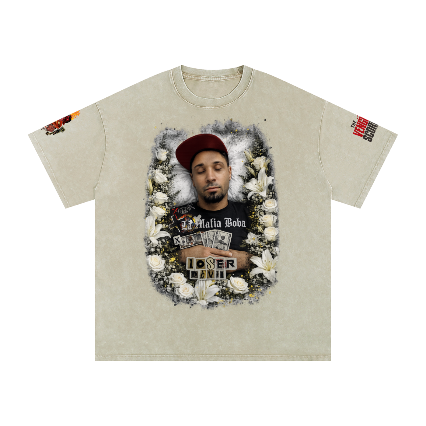 Snow Washed Oversized Cotton T-Shirt