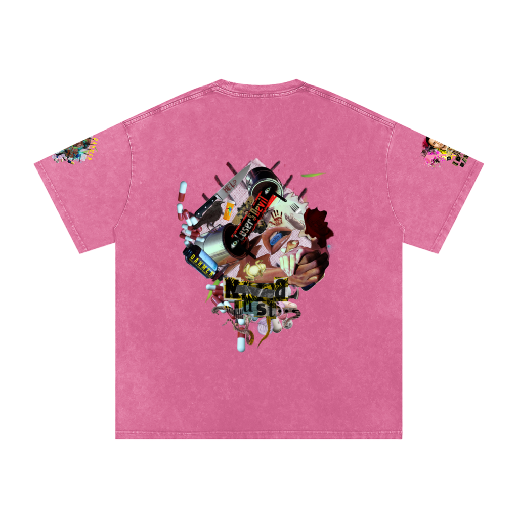 Snow Washed Oversized Cotton T-Shirt