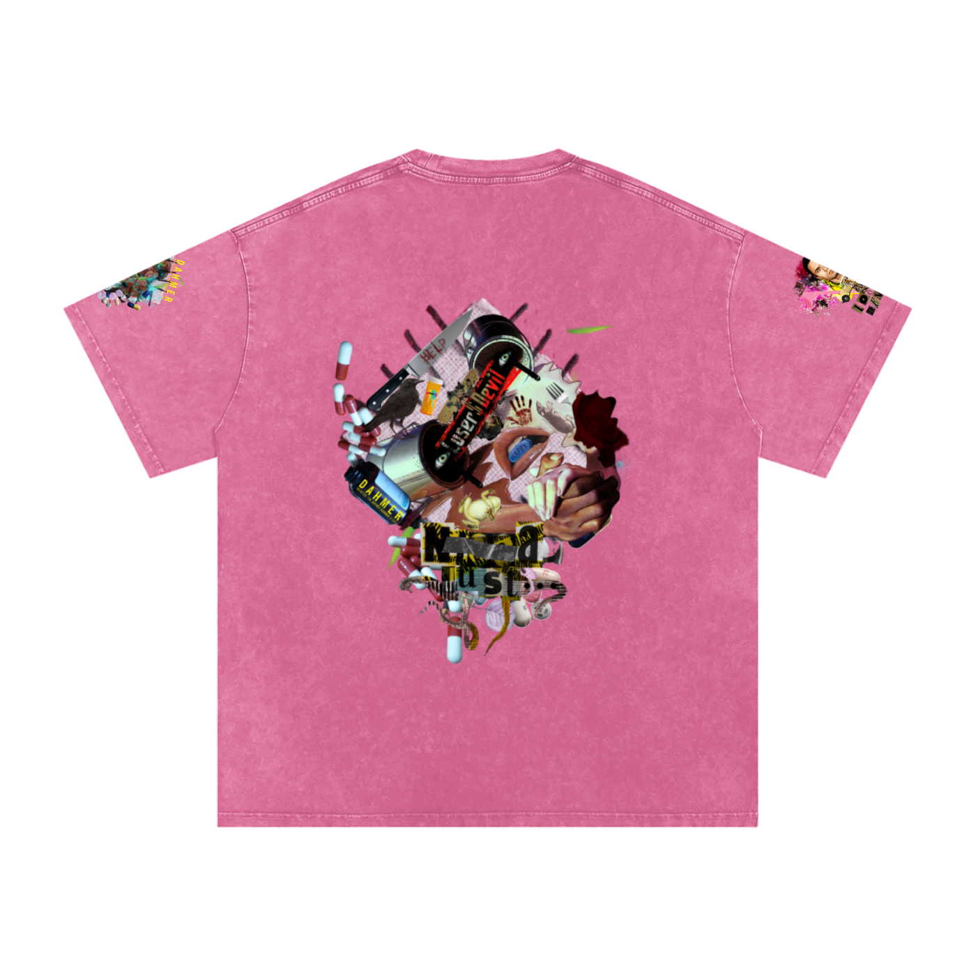 Snow Washed Oversized Cotton T-Shirt