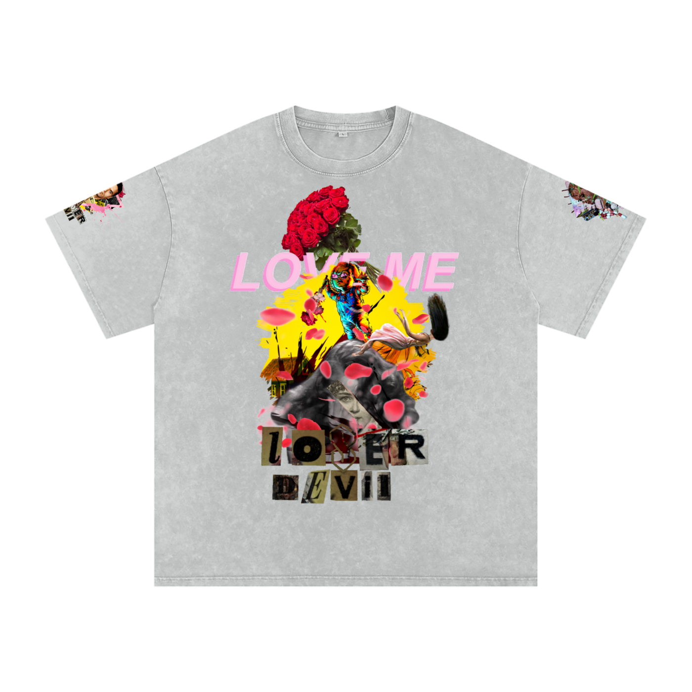 Snow Washed Oversized Cotton T-Shirt