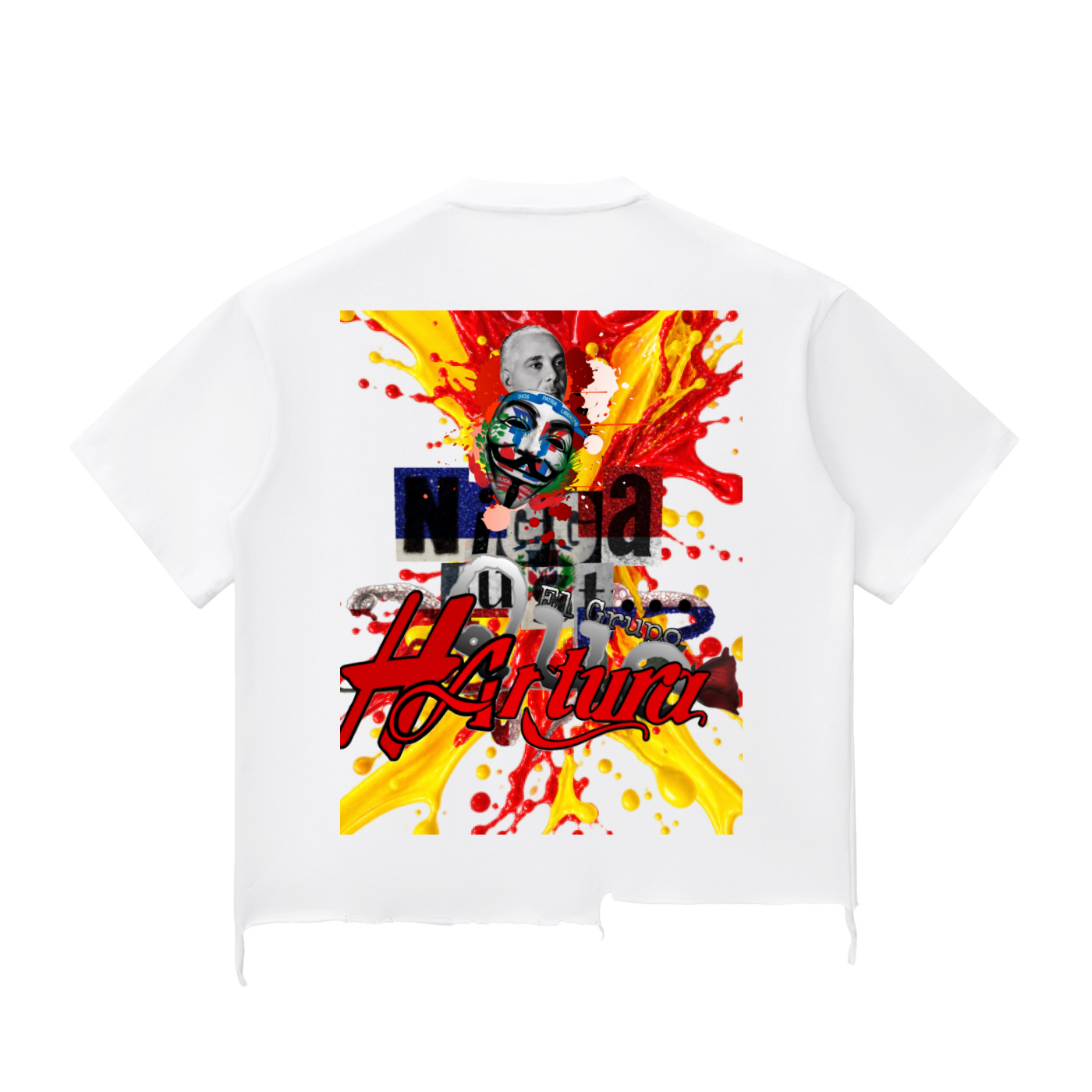 Snow Wash Raw-Hem Boxy T-shirt
