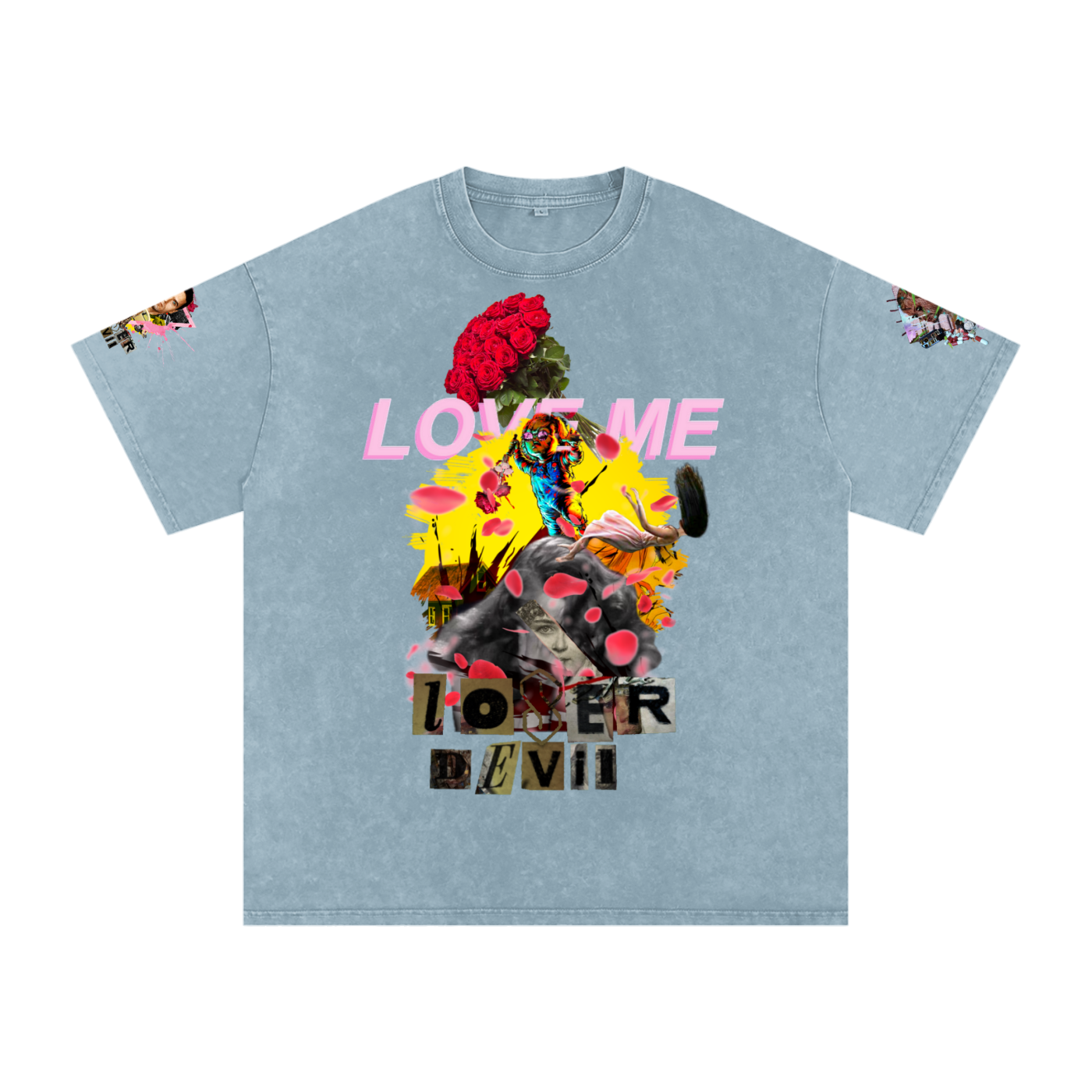 Snow Washed Oversized Cotton T-Shirt