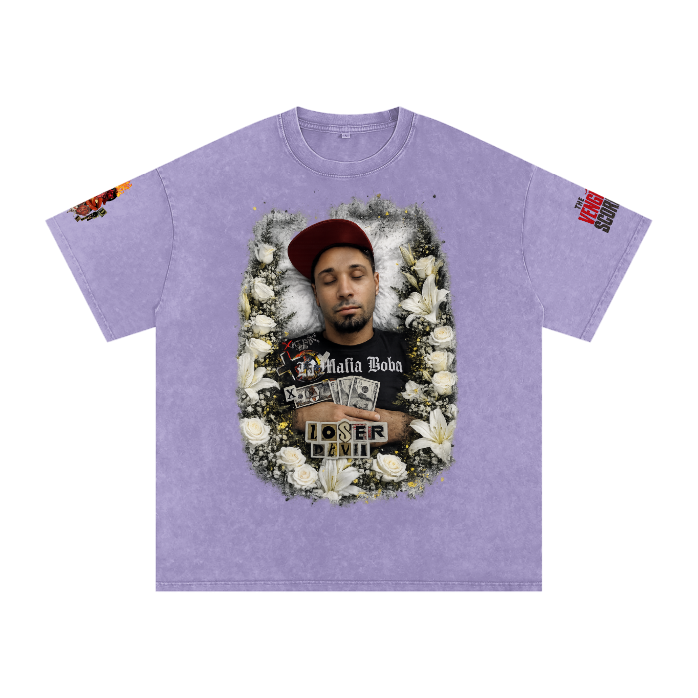 Snow Washed Oversized Cotton T-Shirt