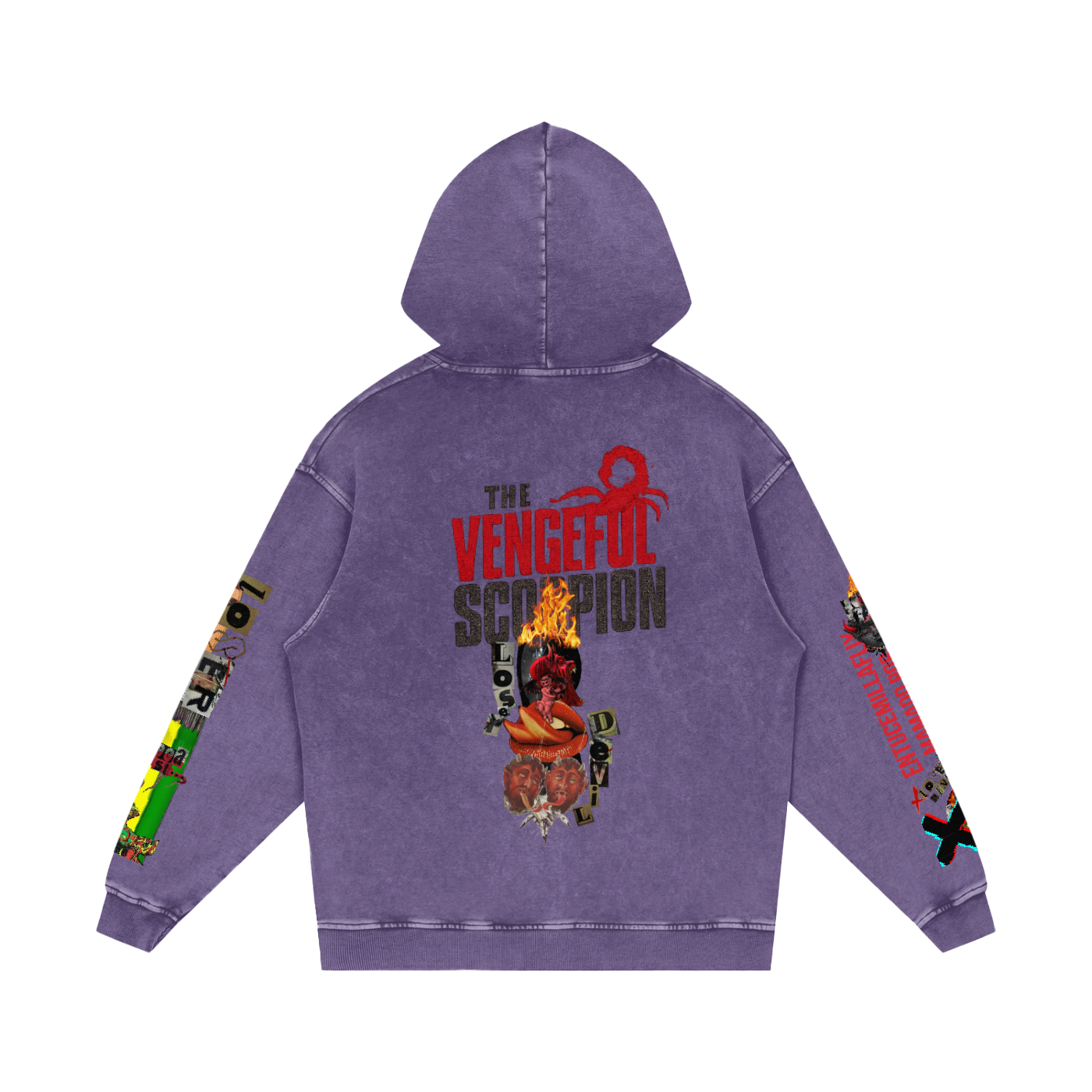 Snow Washed Loose Cotton Hoodie