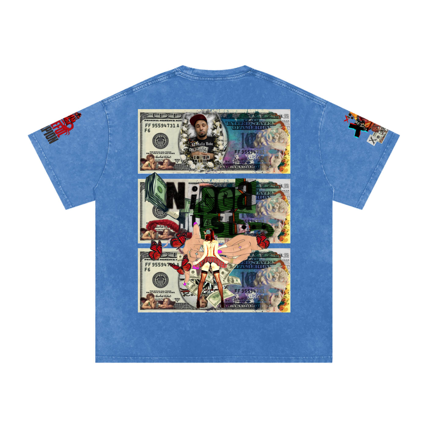 Snow Washed Oversized Cotton T-Shirt
