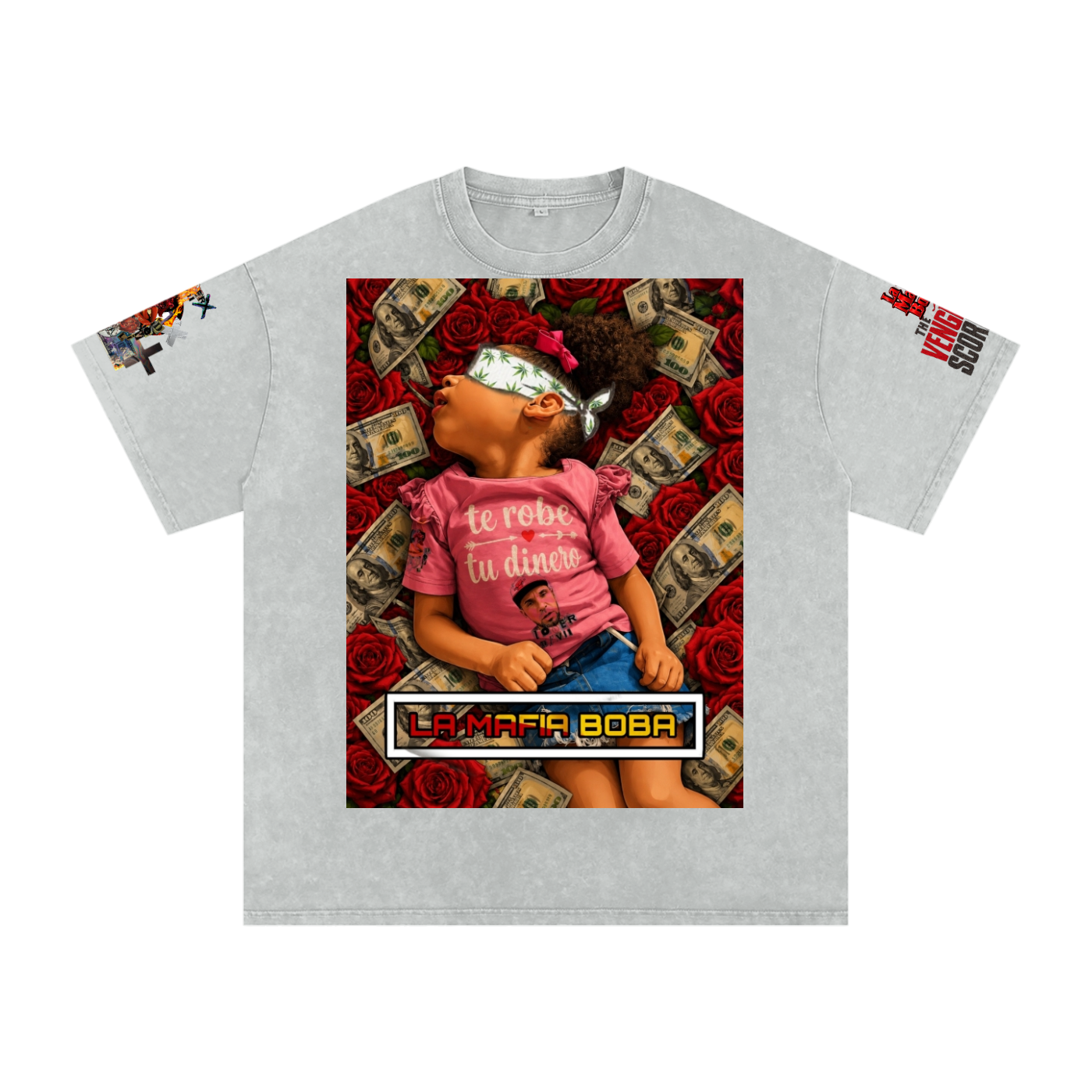 Snow Washed Oversized Cotton T-Shirt