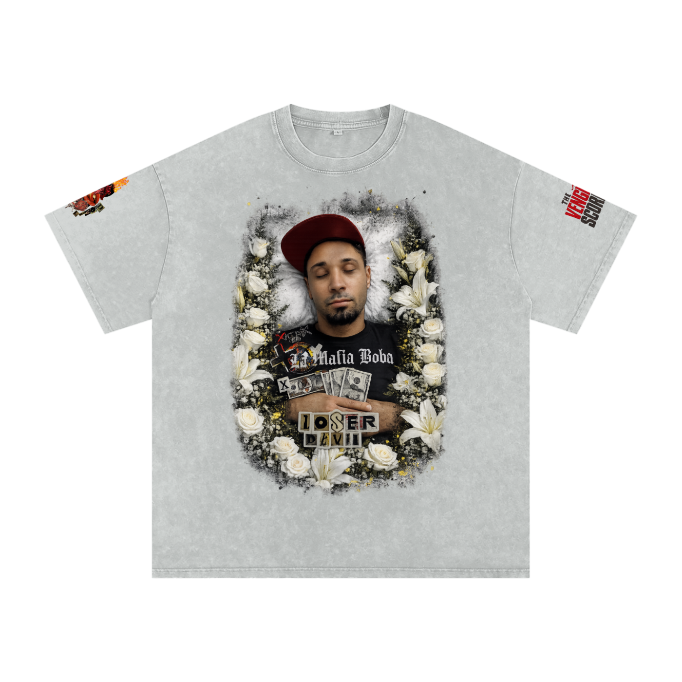 Snow Washed Oversized Cotton T-Shirt