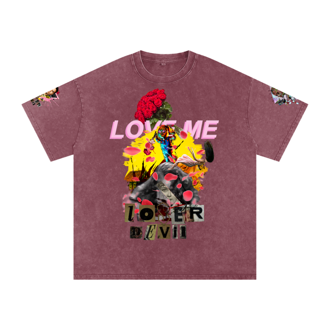 Snow Washed Oversized Cotton T-Shirt