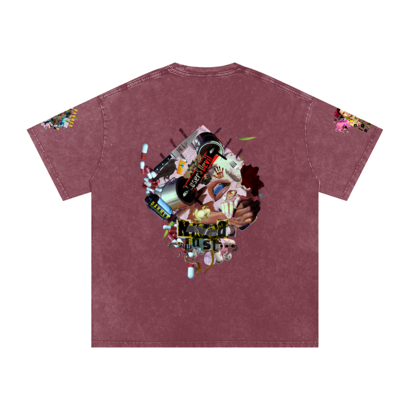 Snow Washed Oversized Cotton T-Shirt