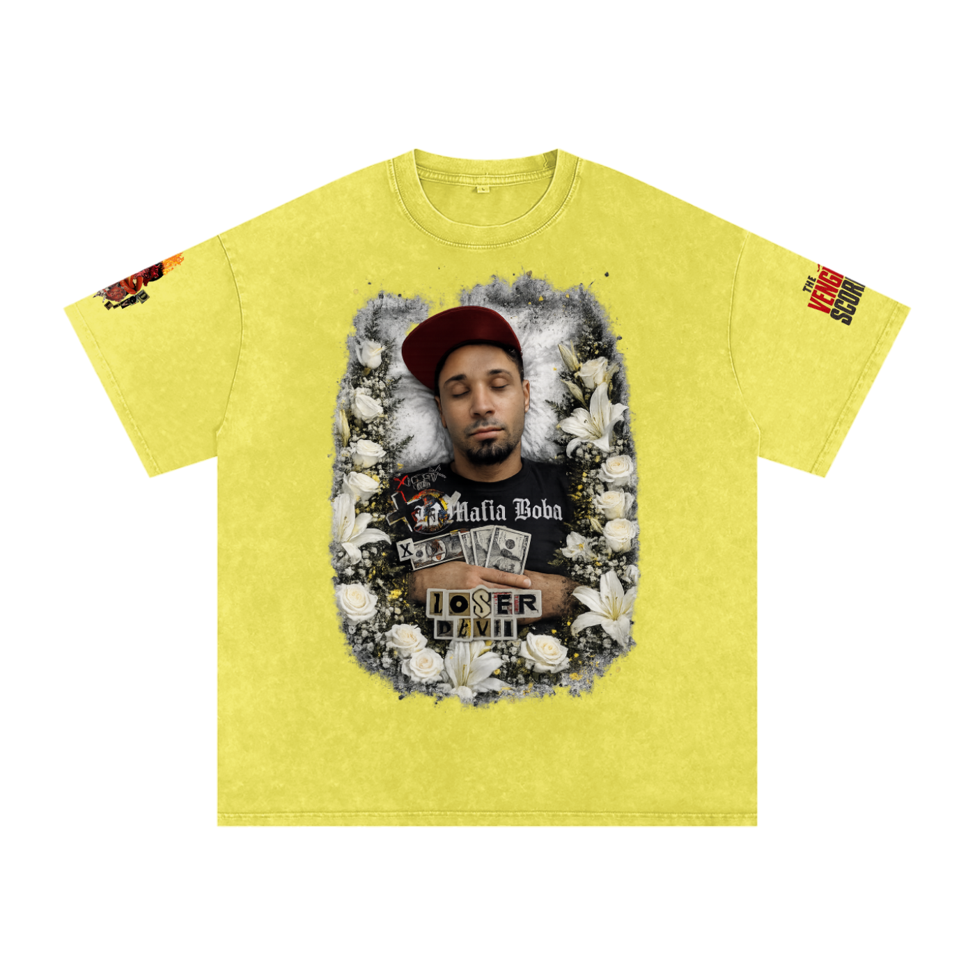 Snow Washed Oversized Cotton T-Shirt