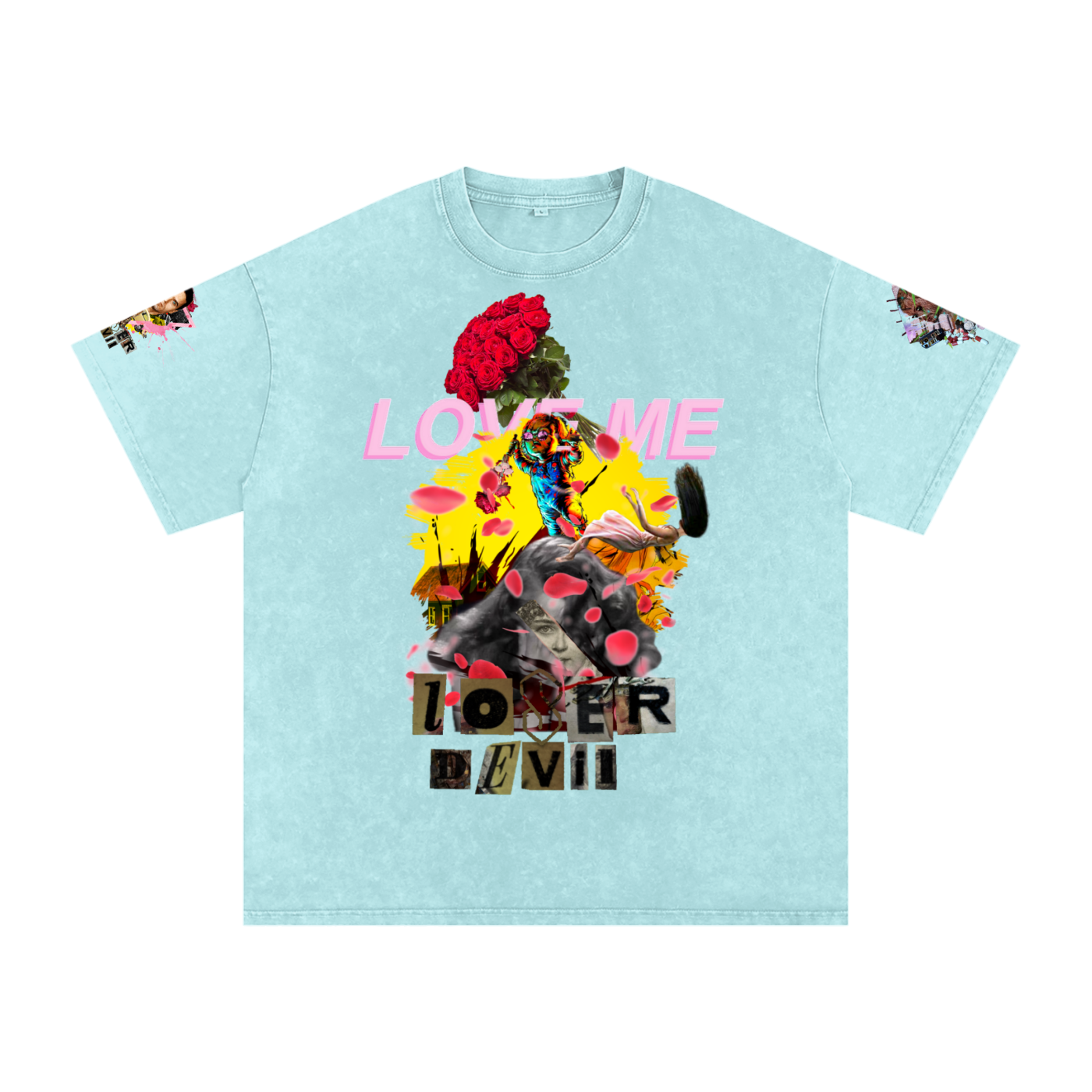 Snow Washed Oversized Cotton T-Shirt