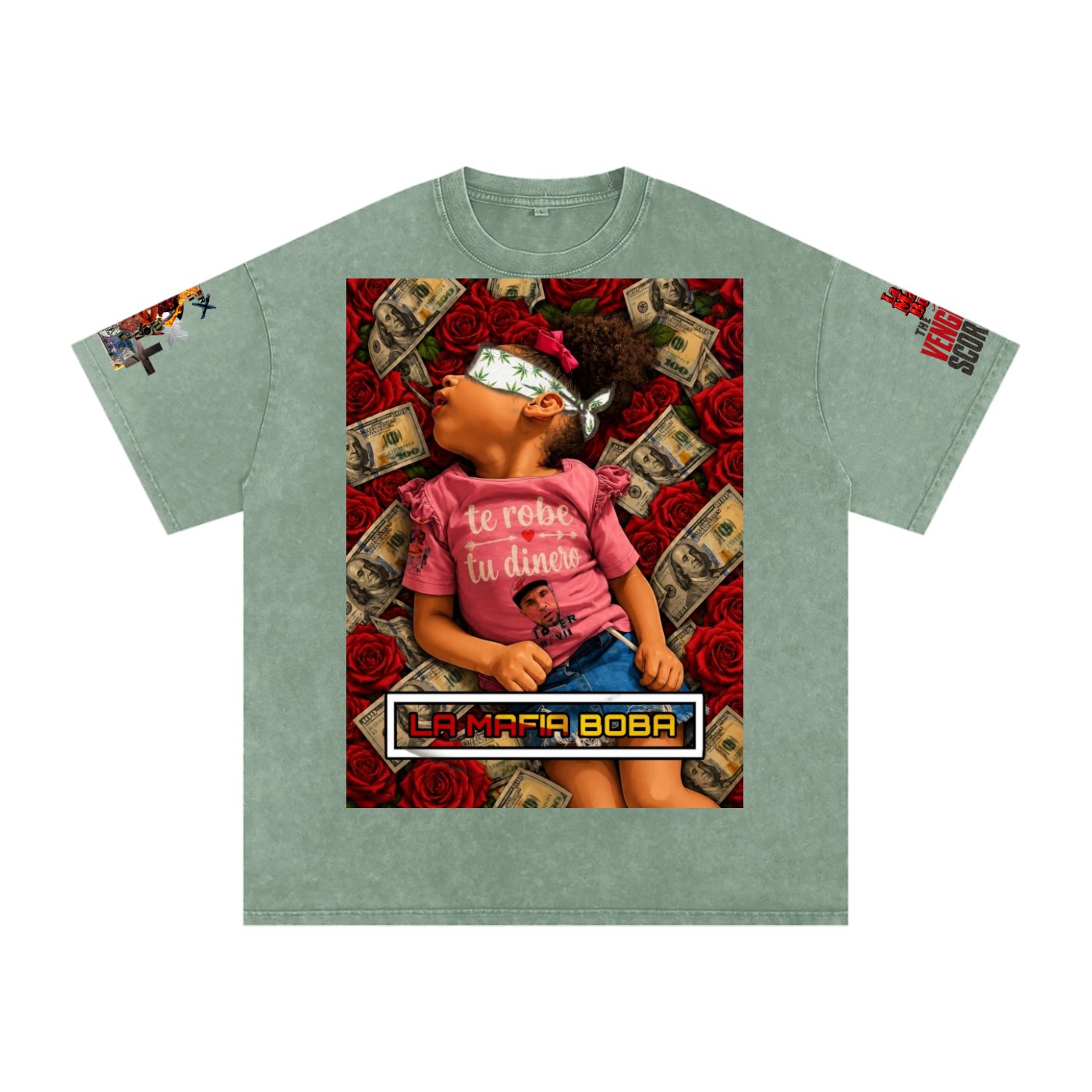 Snow Washed Oversized Cotton T-Shirt