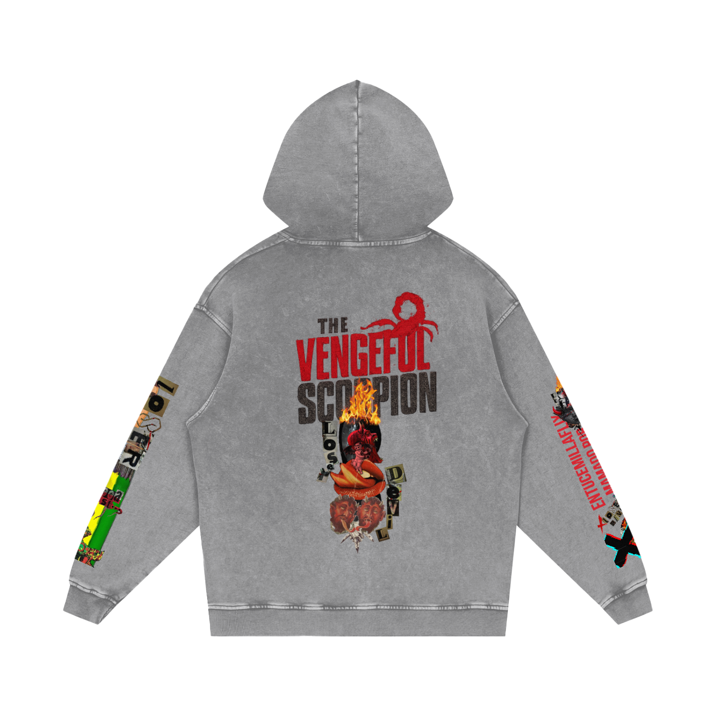 Snow Washed Loose Cotton Hoodie