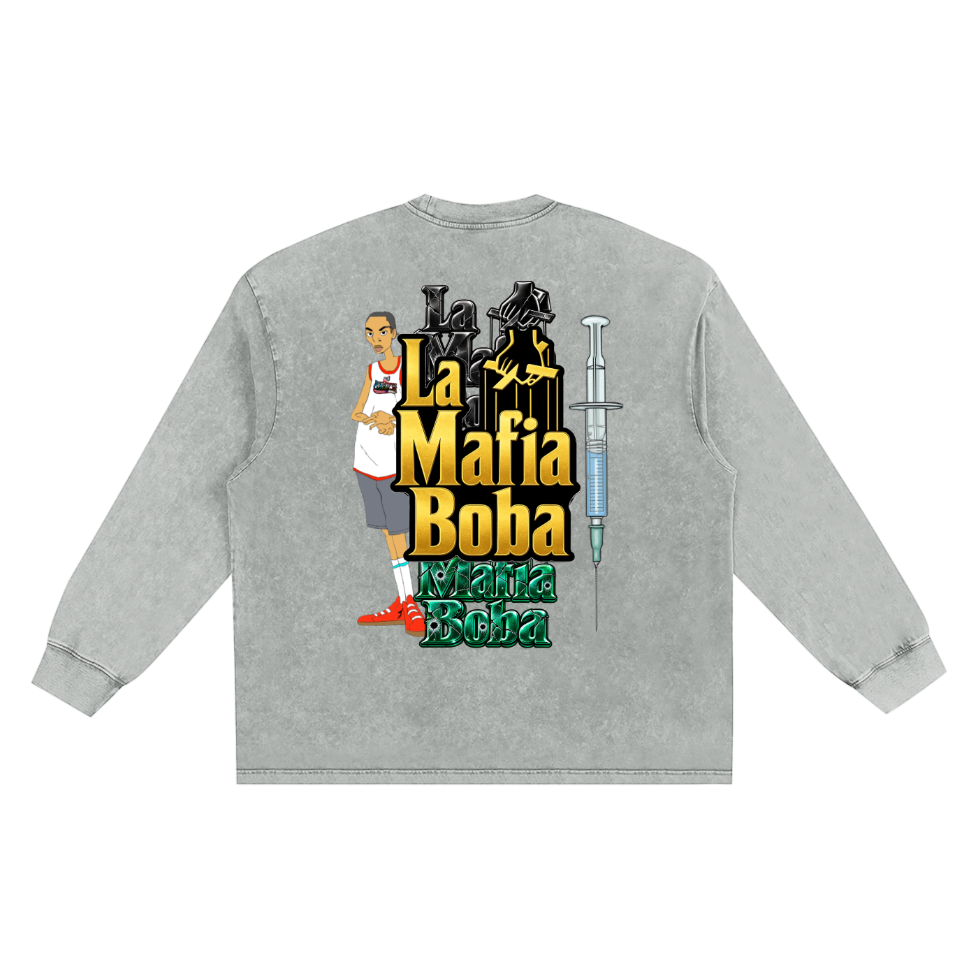 Snow Washed Frayed Edge T-Shirt