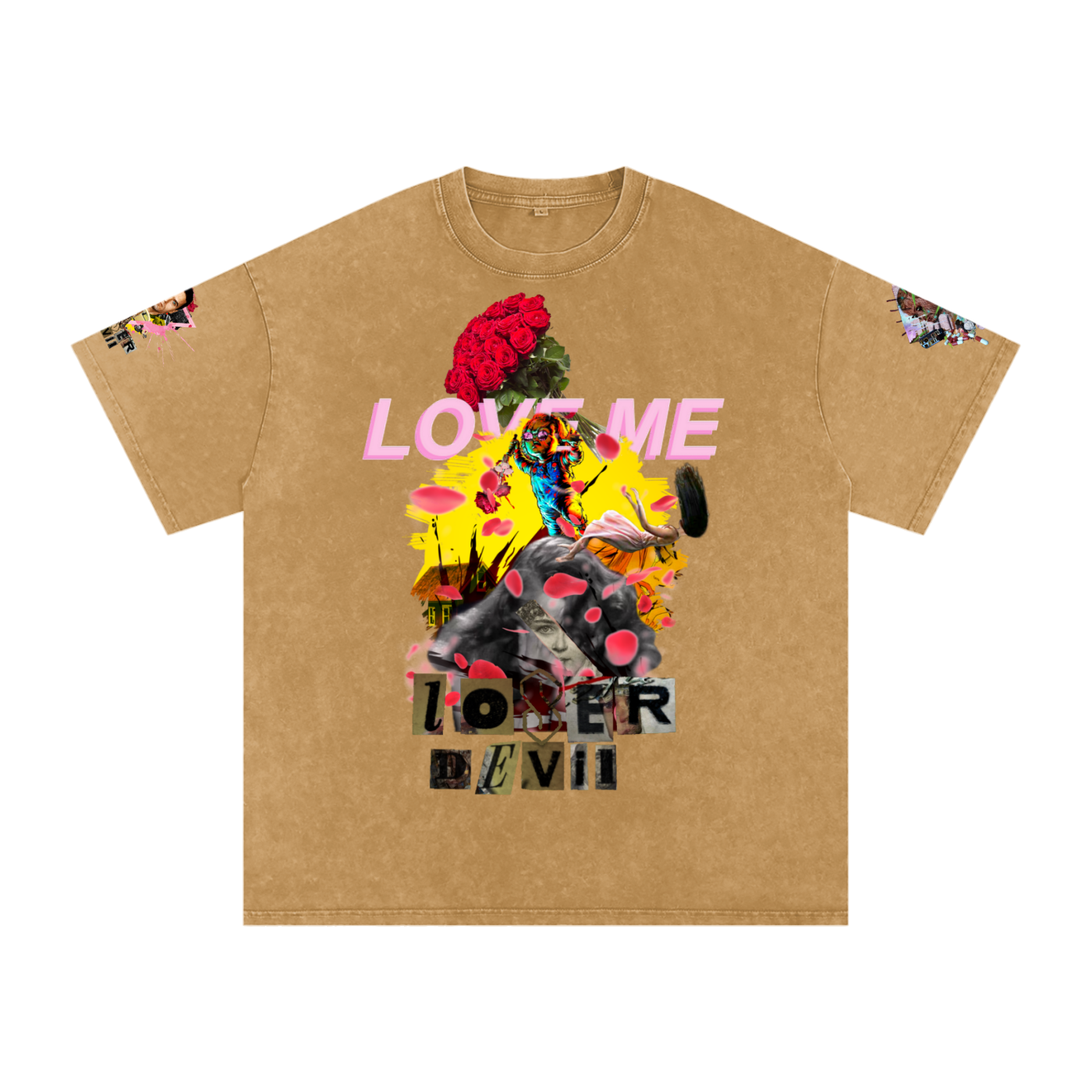 Snow Washed Oversized Cotton T-Shirt