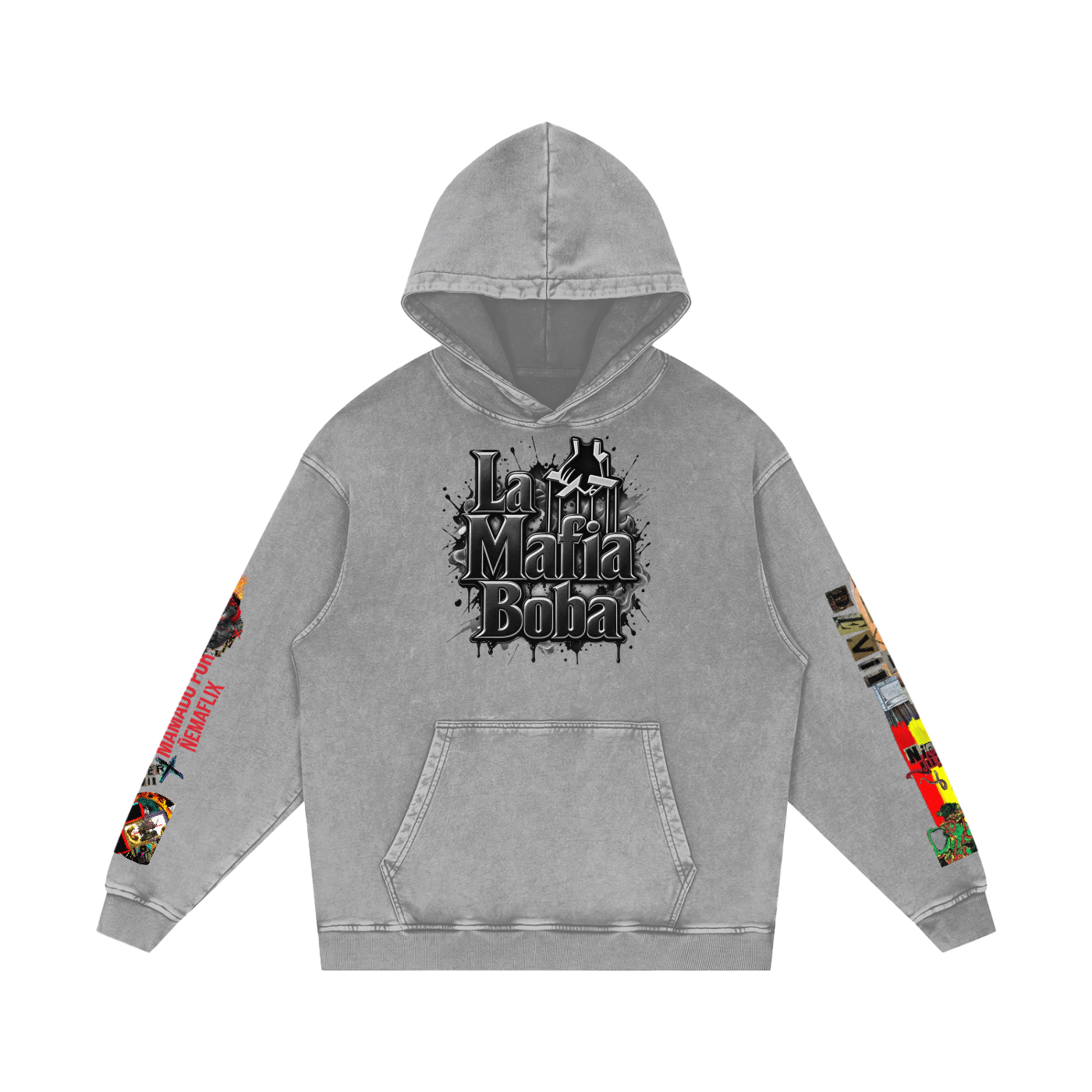 Snow Washed Loose Cotton Hoodie
