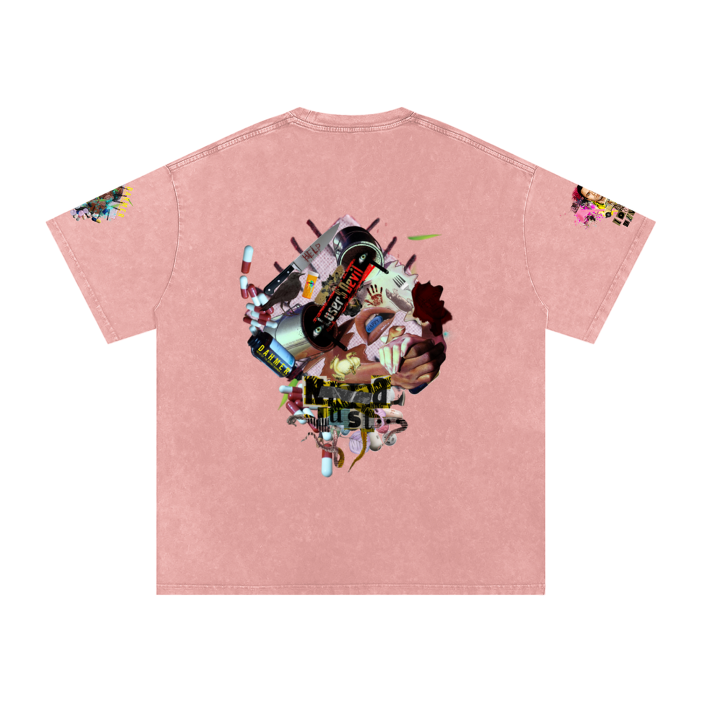 Snow Washed Oversized Cotton T-Shirt