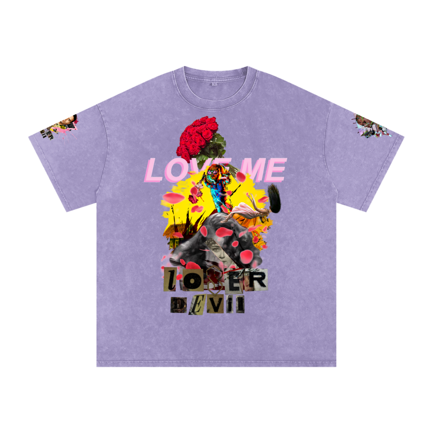 Snow Washed Oversized Cotton T-Shirt